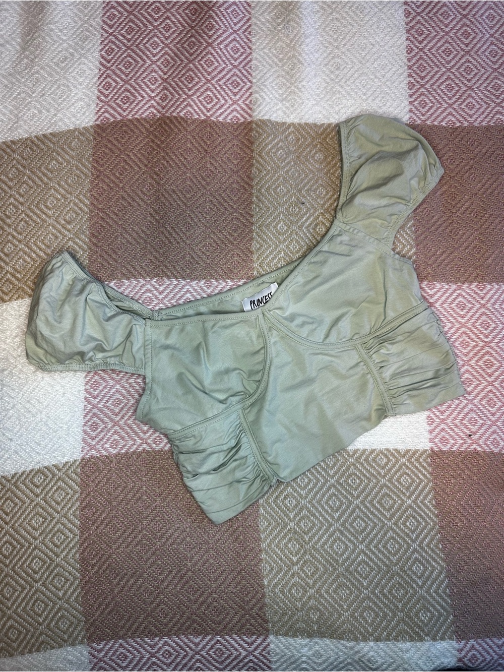 Princess Polly Sage Green Top